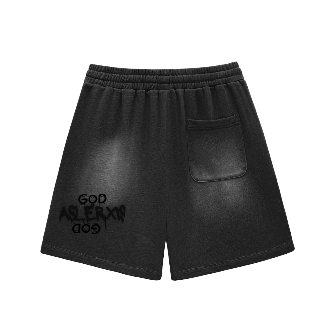Sun Fade Raw Edge Cotton Shorts