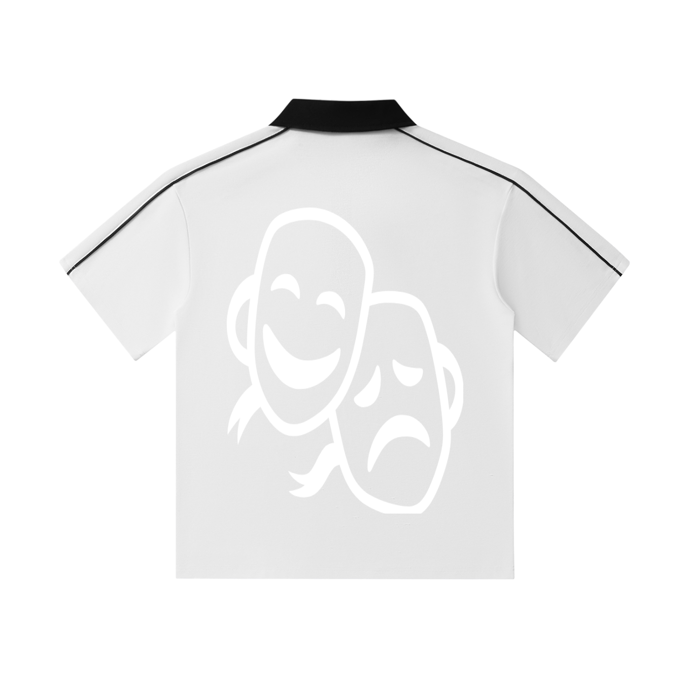 Contrast Collar Short-Sleeve Polo Shirt