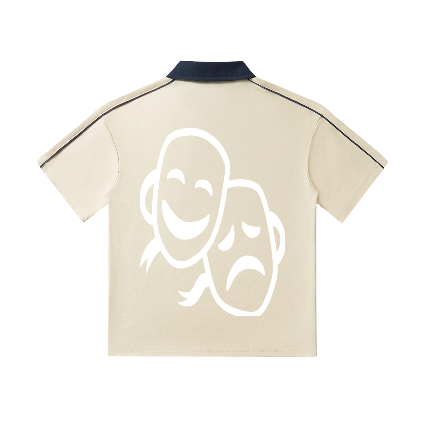 Contrast Collar Short-Sleeve Polo Shirt