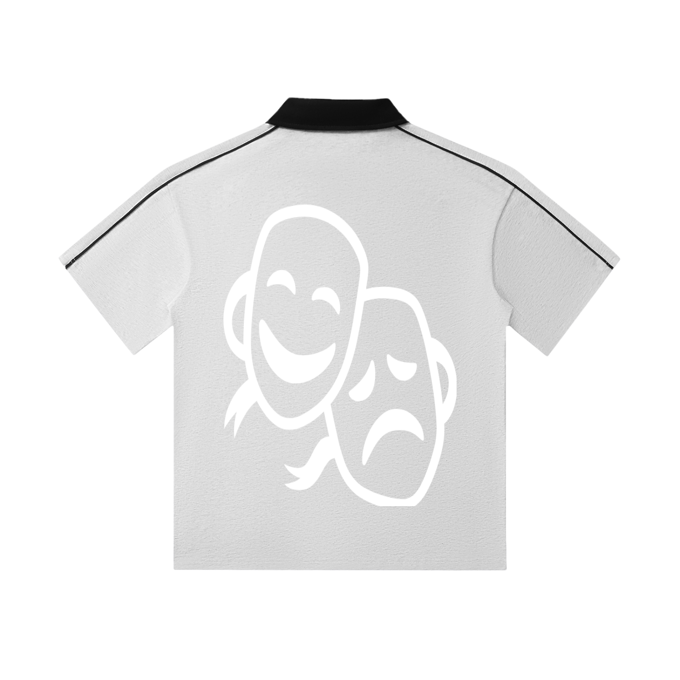 Contrast Collar Short-Sleeve Polo Shirt