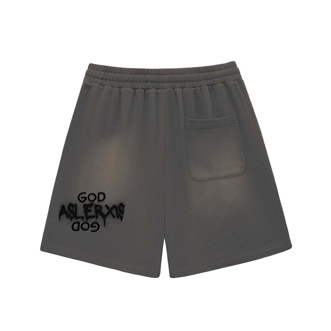 Sun Fade Raw Edge Cotton Shorts